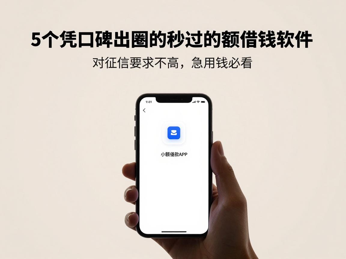 5个凭口碑出圈的秒过的小额借钱软件，对征信要求不高，急用钱必看