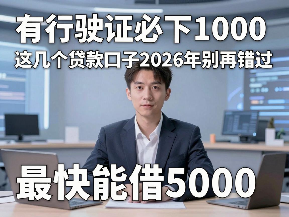 有行驶证必下1000，这几个贷款口子2026年别再错过，最快能借5000