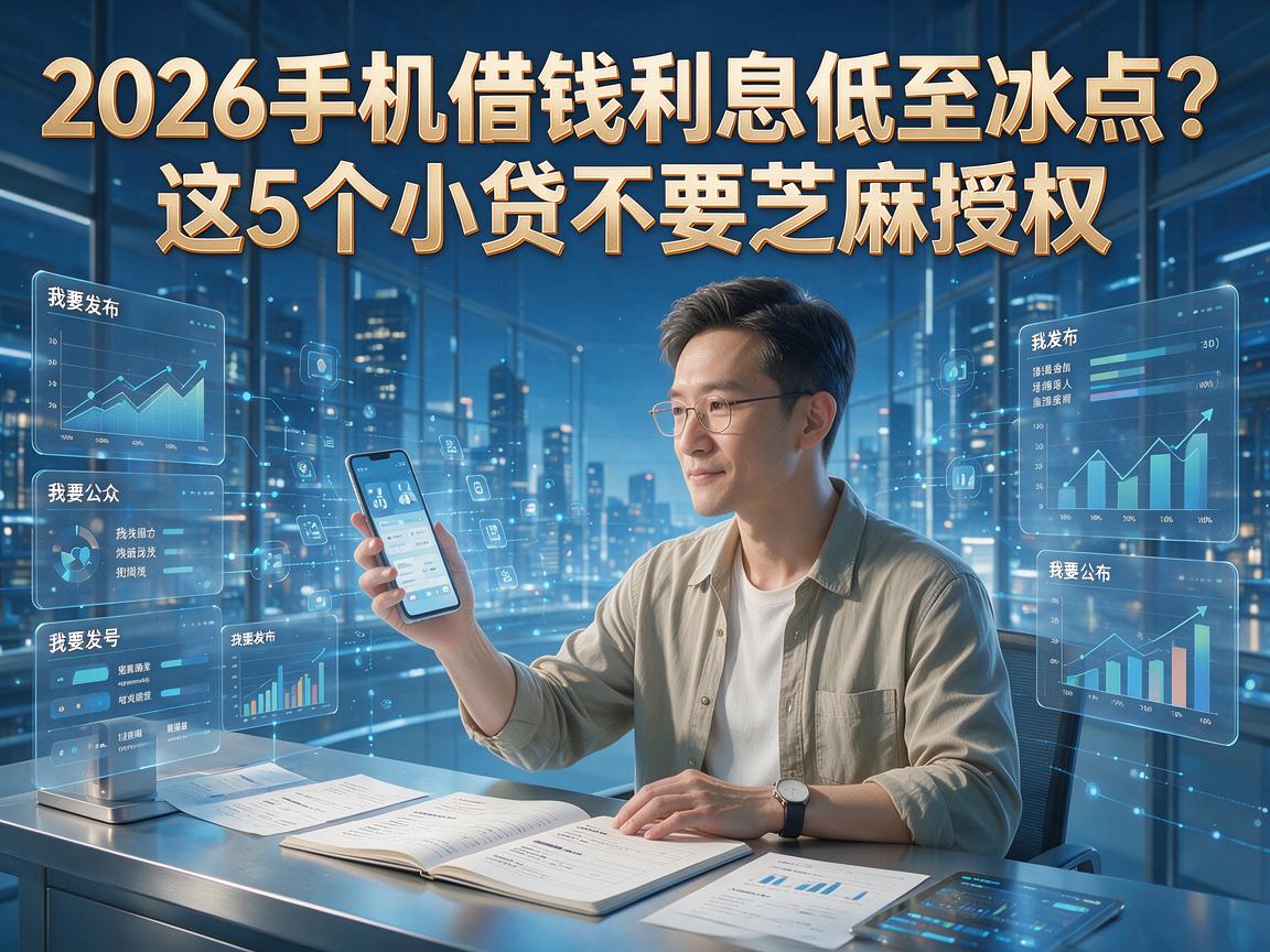 2026手机借钱利息低至冰点？这5个小贷不要芝麻授权！