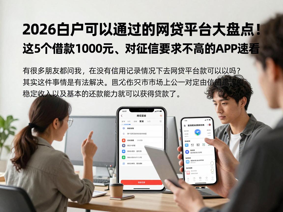 2026白户可以通过的网贷平台大盘点！这5个借款1000元、对征信要求不高的APP速看