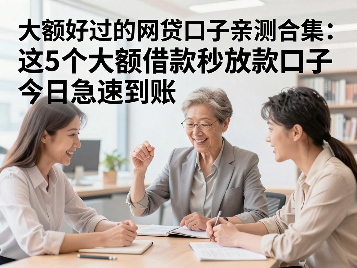 大额好过的网贷口子亲测合集：这5个大额借款秒放款口子今日急速到账