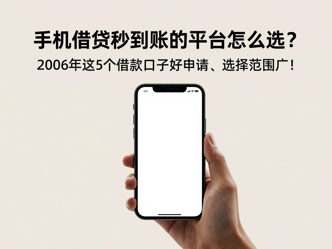 手机借钱秒到账的平台怎么选？2026年这5个借款口子好申请、选择范围广！