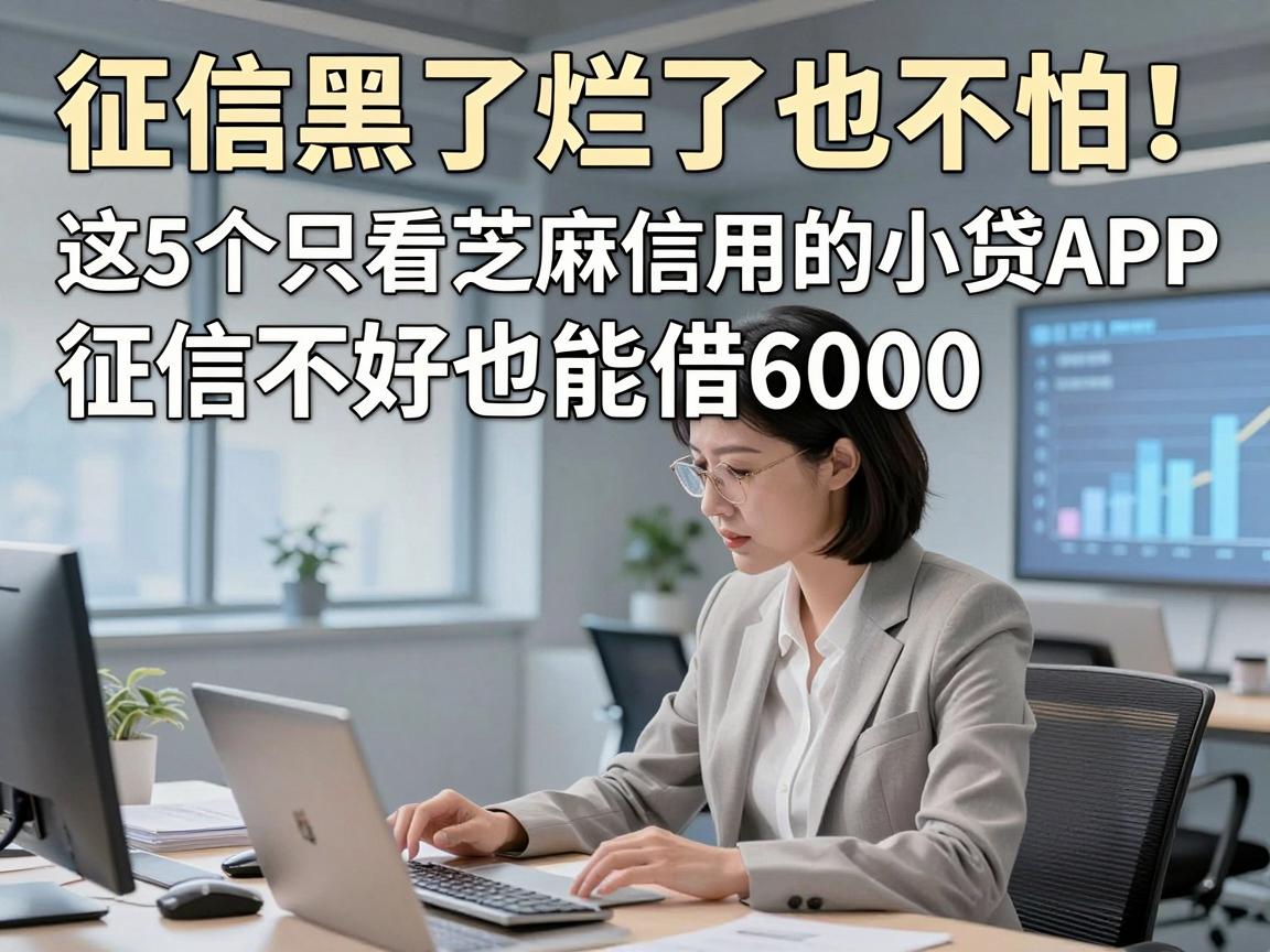 征信黑了烂了也不怕！这5个只看芝麻信用的小贷APP，征信不好也能借6000