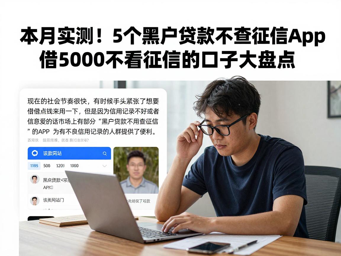 本月实测！5个黑户贷款不查征信app，借5000不看征信的口子大盘点