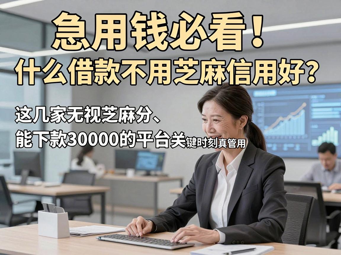 急用钱必看！什么借款不用芝麻信用好？这几家无视芝麻分、能下款30000的平台关键时刻真管用