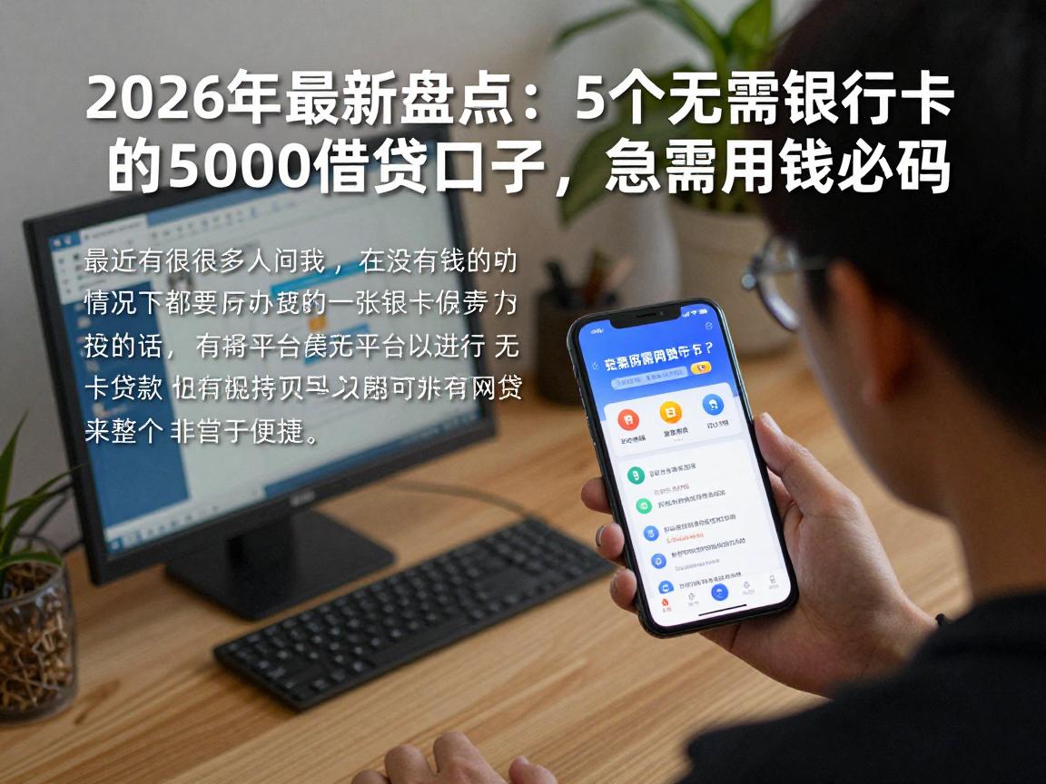 2026年最新盘点：5个无需银行卡的5000借款口子，急需用钱必码！