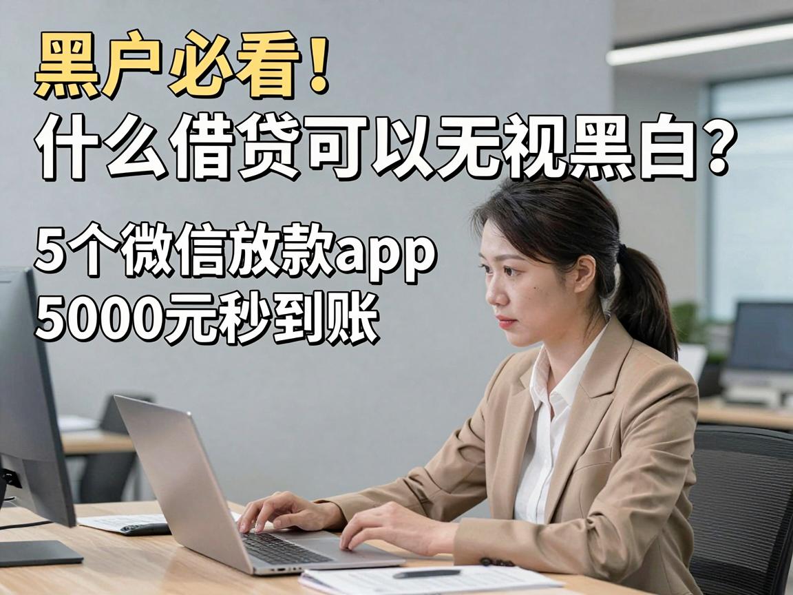 黑户必看！什么借贷可以无视黑白？5个微信放款app，5000元秒到账！