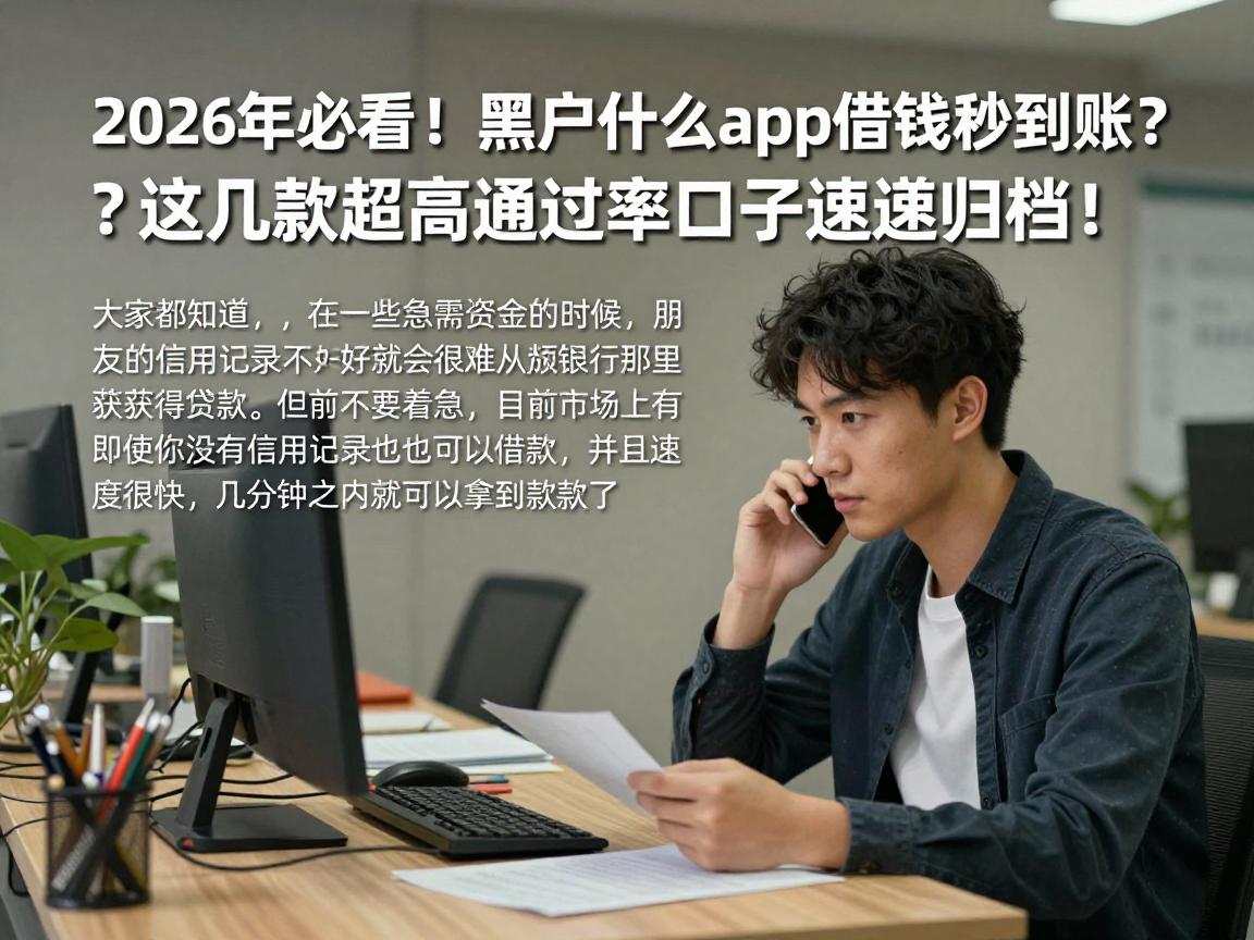 2026年必看！黑户什么app借钱秒到账？这几款超高通过率口子速速归档！