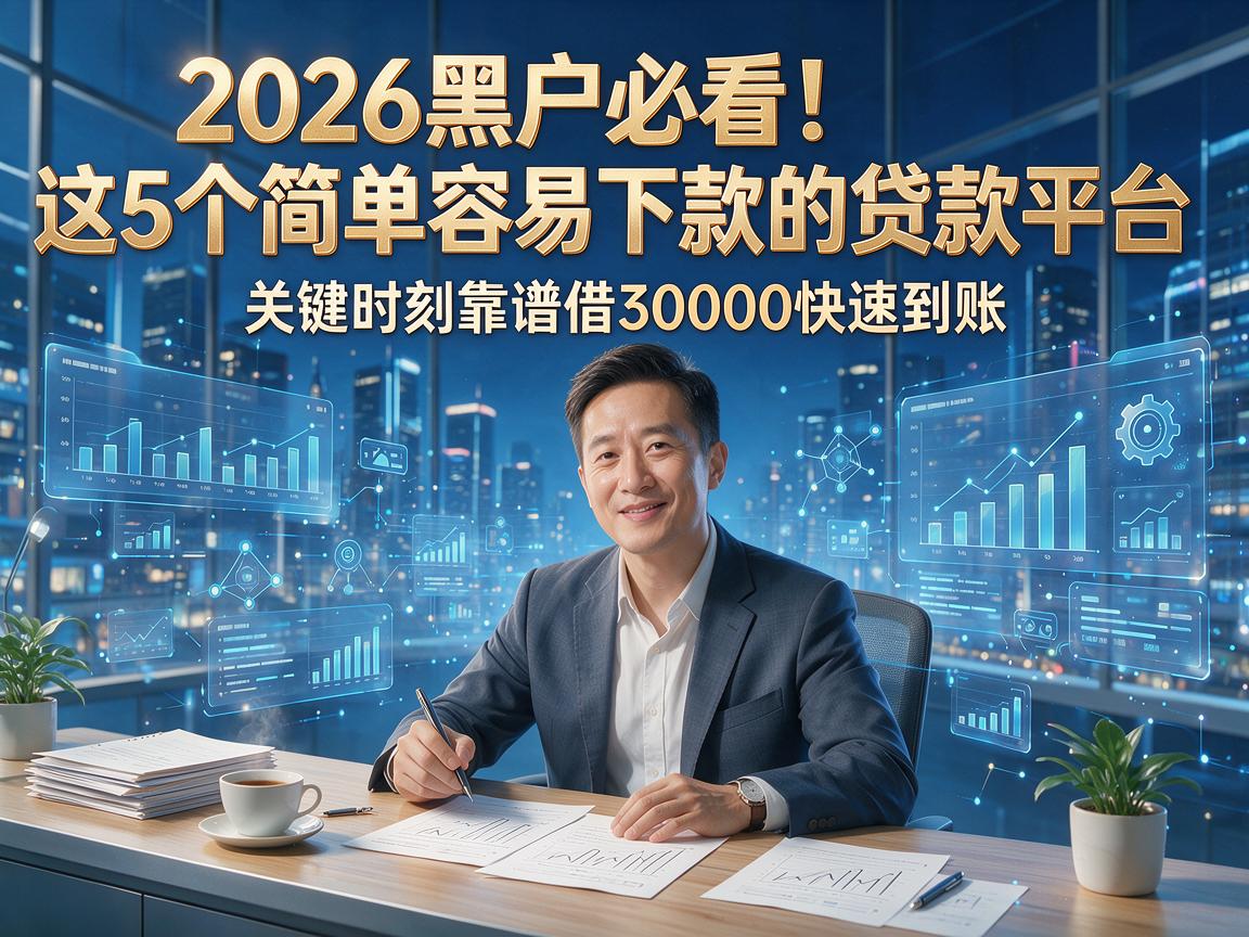 2026黑户必看！这5个简单容易下款的贷款平台，关键时刻靠谱借30000快速到账