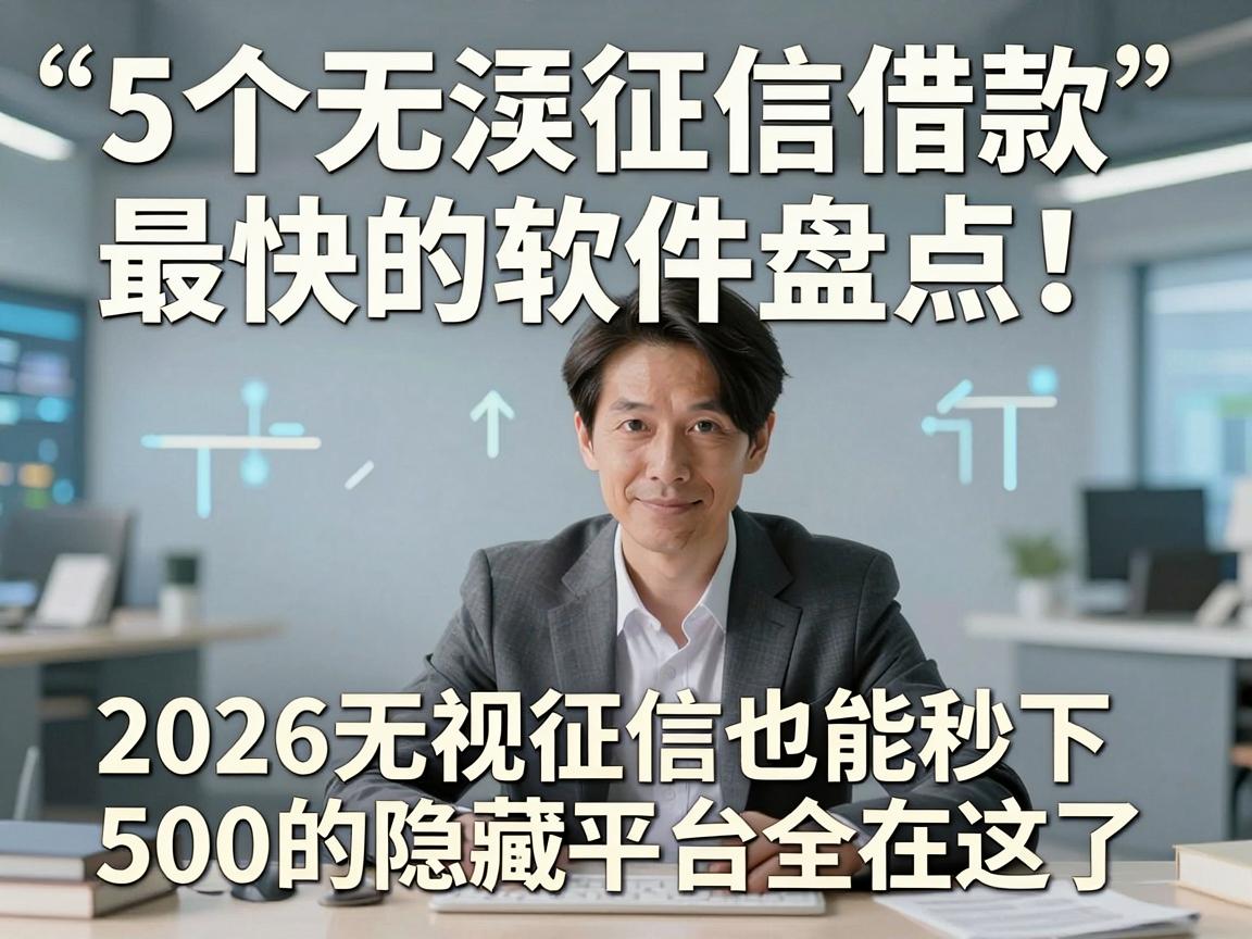 5个无须征信借款最快的软件盘点！2026无视征信也能秒下500的隐藏平台全在这了