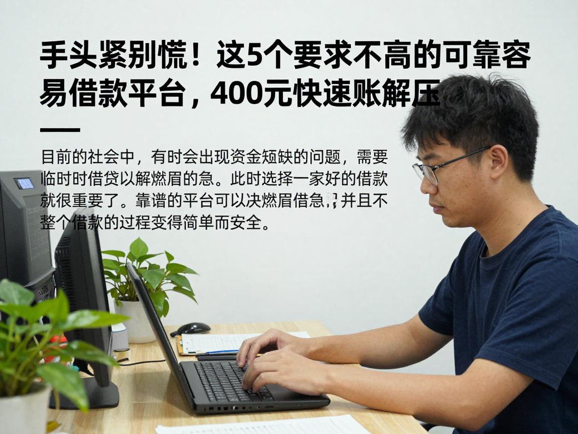 手头紧别慌！这5个要求不高的可靠容易借款平台，4000元快速到账解压