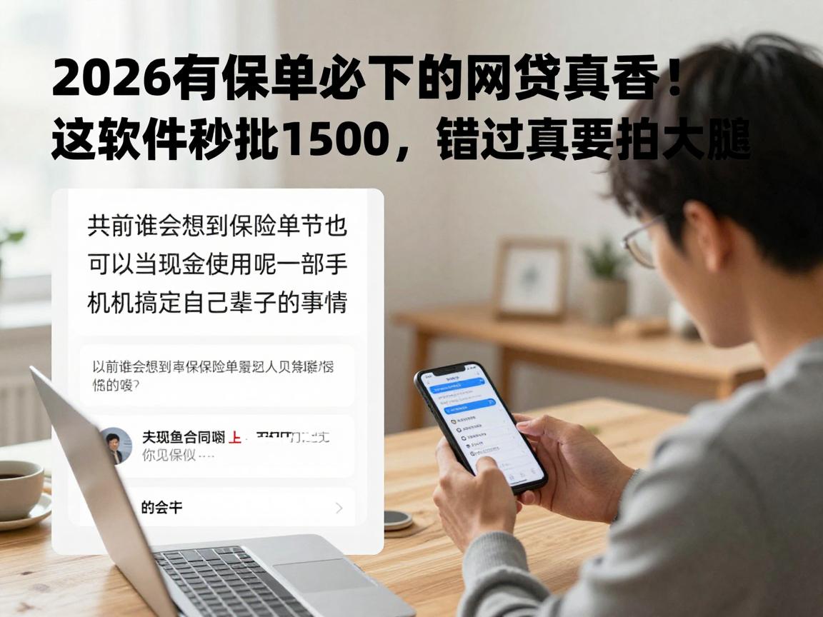 2026有保单必下的网贷真香!这软件秒批1500,错过真要拍大腿