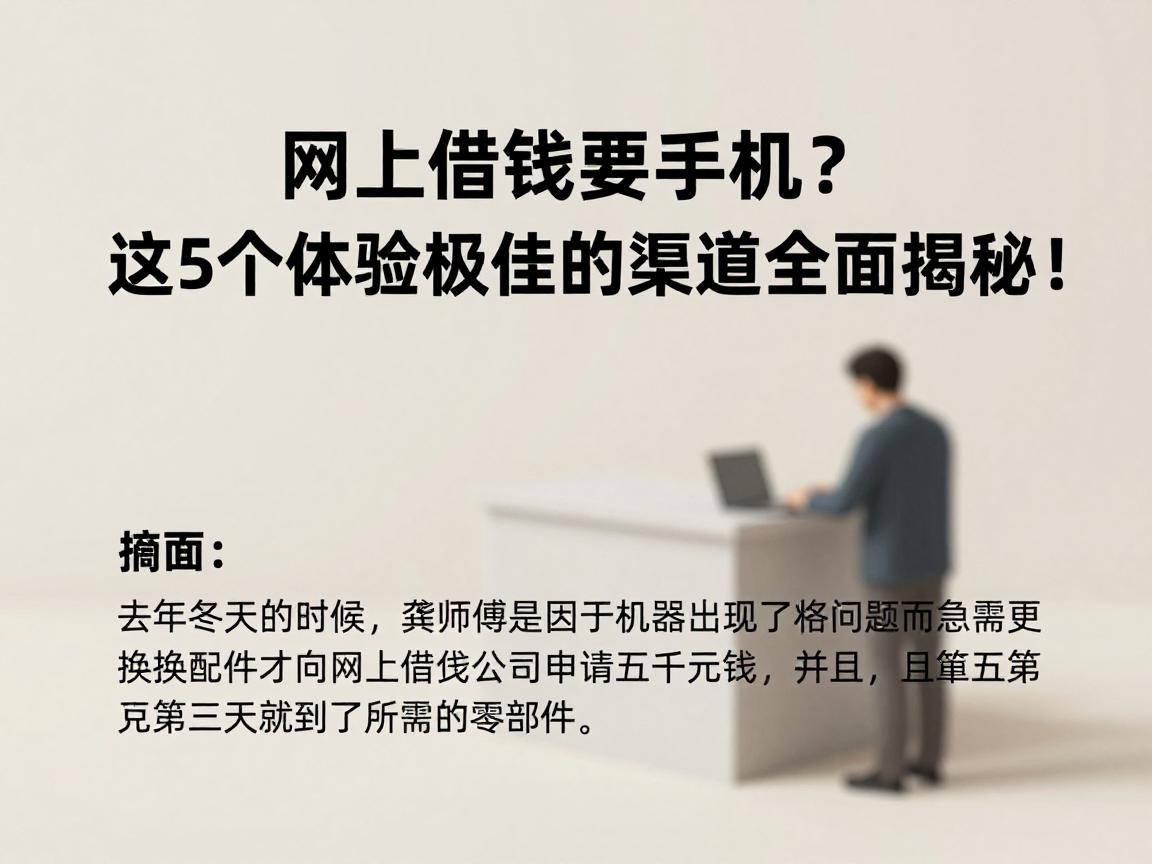 网上借钱要手机？这5个体验极佳的渠道全面揭秘！