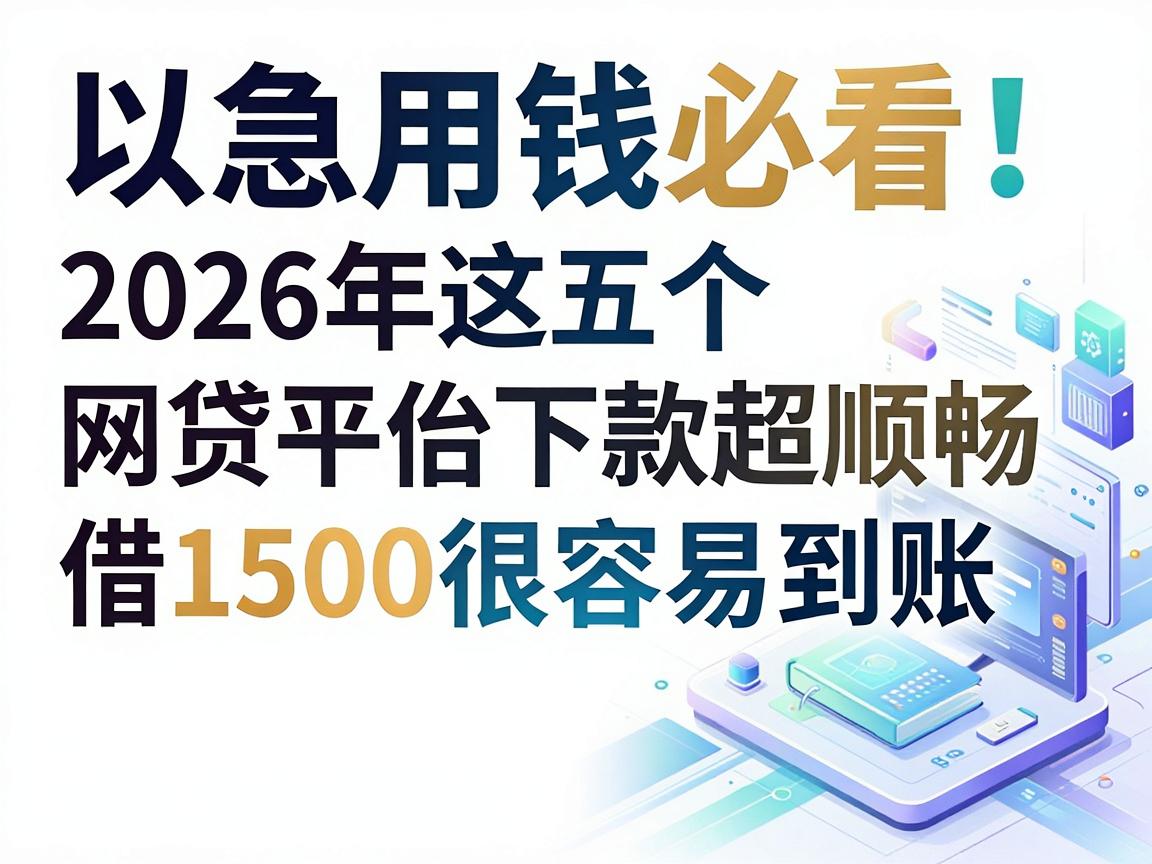 急用钱必看！2026年这五个网贷平台下款超顺畅，借1500很容易到账