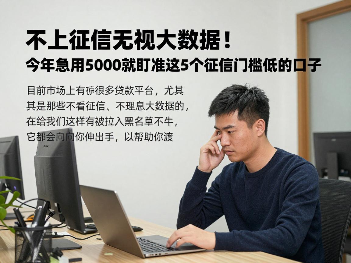 不上征信无视大数据！今年急用5000就盯准这5个征信门槛低的口子