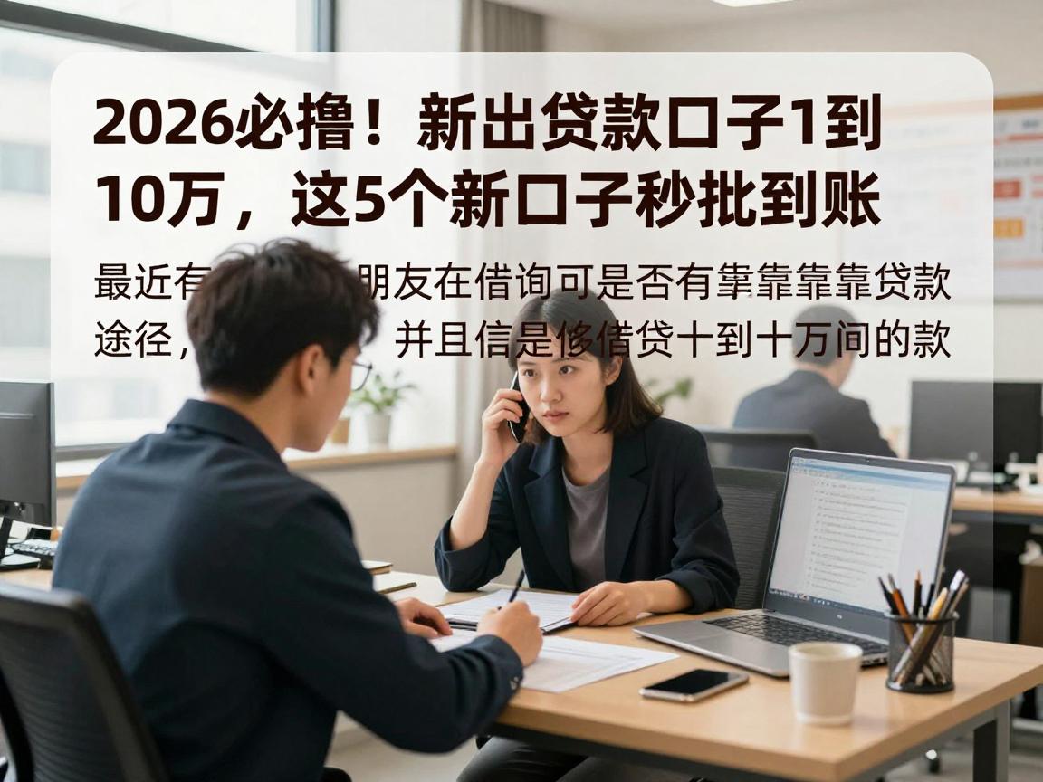 2026必撸！新出贷款口子1到10万，这5个新口子秒批到账