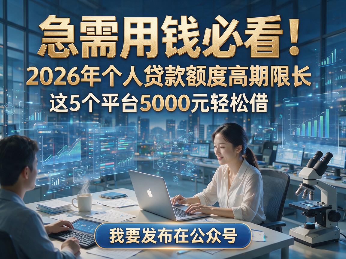 急需用钱必看！2026年个人贷款额度高期限长，这5个平台5000元轻松借