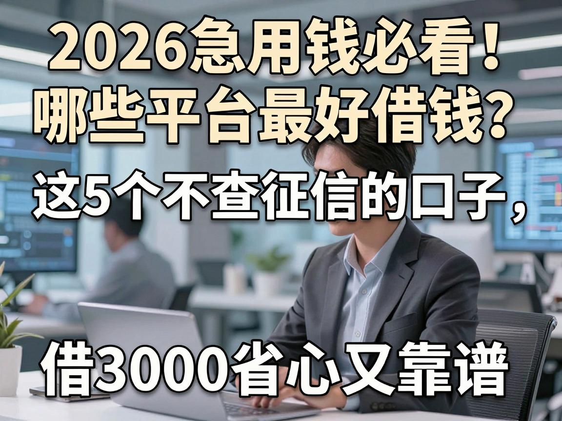 2026急用钱必看！哪些平台最好借钱？这5个不查征信的口子，借3000省心又靠谱！