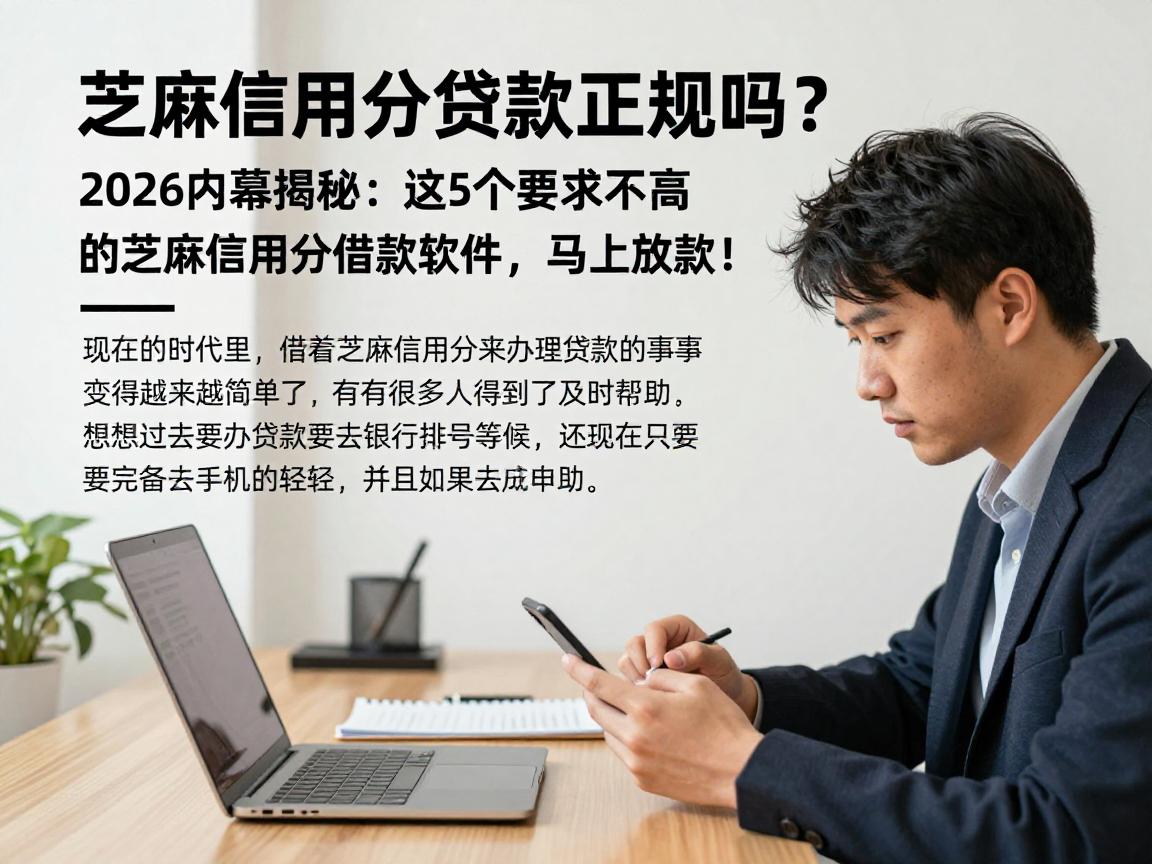 芝麻信用分贷款正规吗？2026内幕揭秘：这5个要求不高的芝麻信用分借款软件，马上放款！