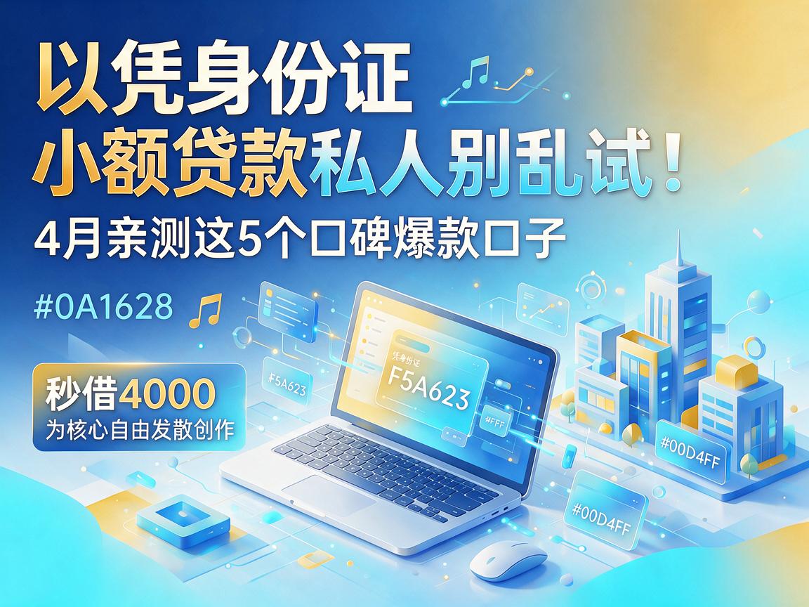 凭身份证小额贷款私人别乱试！4月亲测这5个口碑爆款口子，凭身份证秒借4000