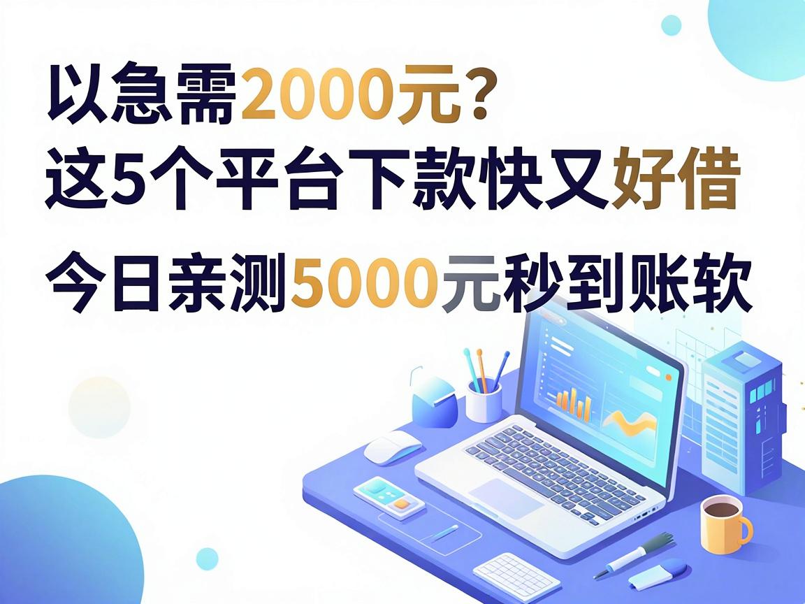急需2000元？这5个平台下款快又好借，今日亲测5000元秒到账软件精选