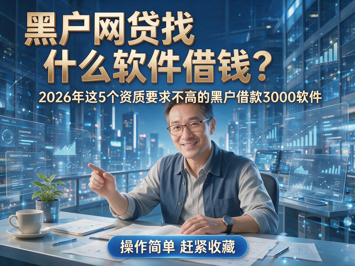 黑户网贷找什么软件借钱？2026年这5个资质要求不高的黑户借款3000软件，操作简单赶紧收藏！