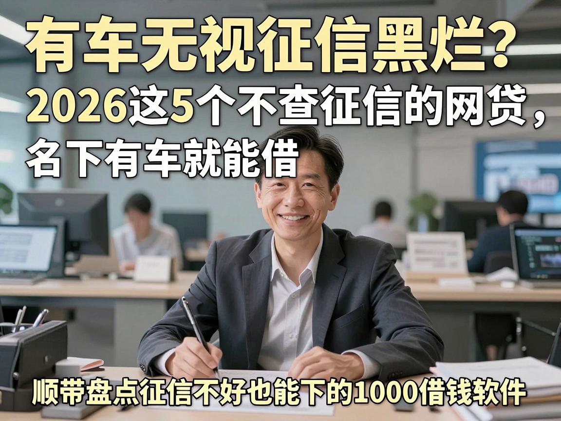 有车无视征信黑烂？2026这5个不查征信的网贷，名下有车就能借，顺带盘点征信不好也能下的1000借钱软件