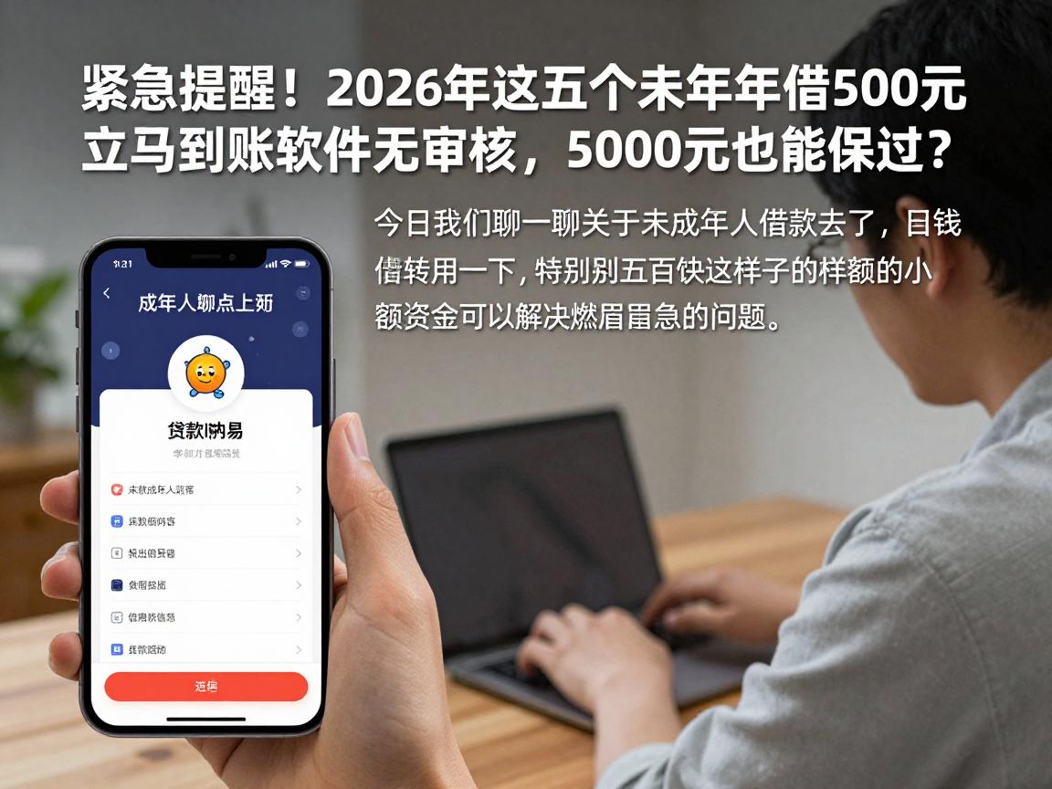 紧急提醒!2026年这五个未成年借500元立马到账软件无审核,5000元也能保过?