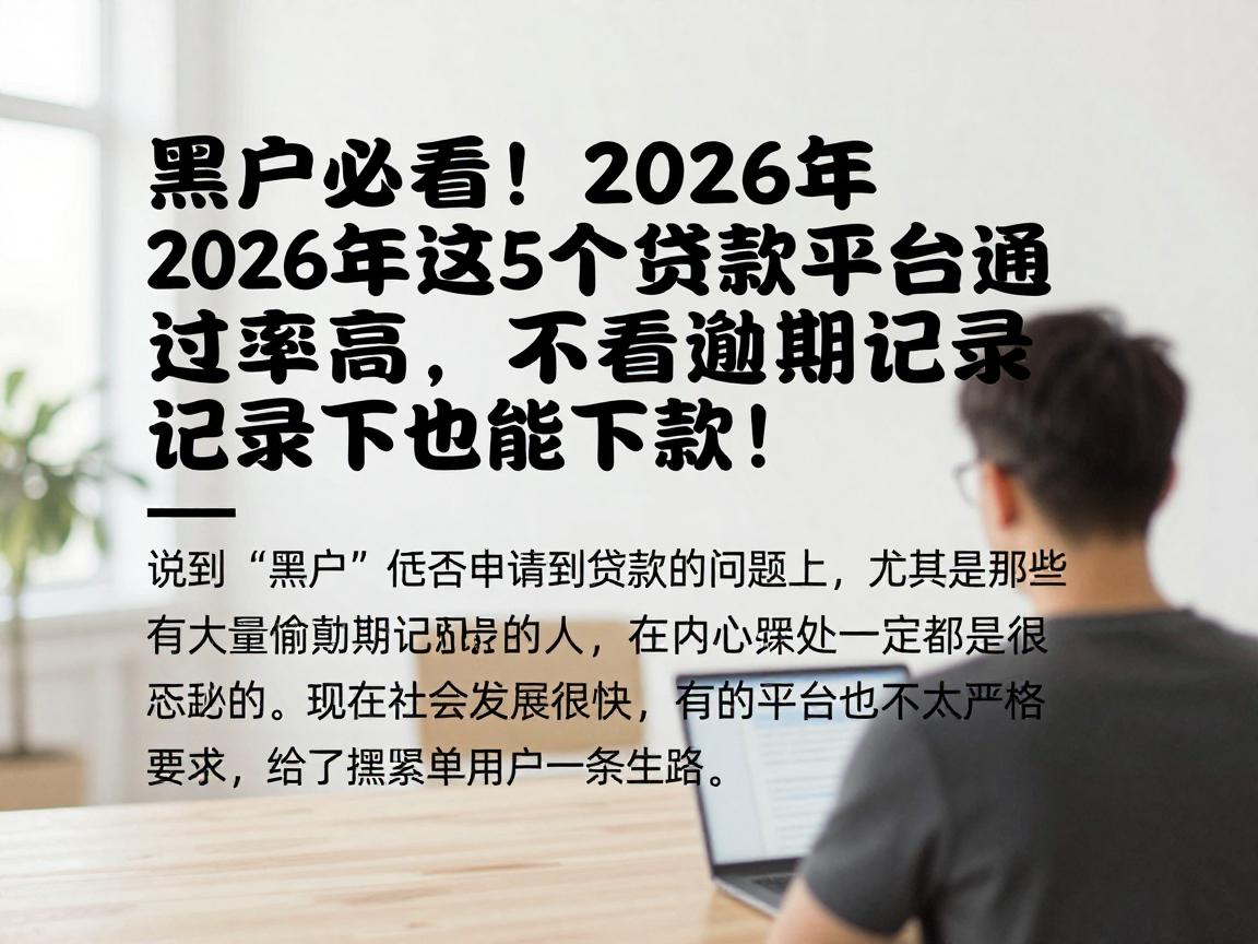 黑户必看！2026年这5个贷款平台通过率高，不看逾期记录也能下款！