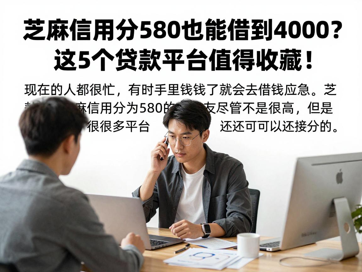 芝麻信用分580也能借到4000？这5个贷款平台值得收藏！