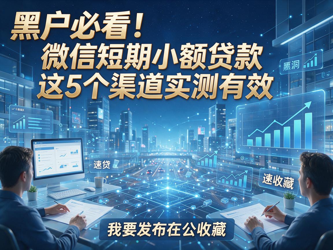 黑户必看！微信短期小额贷款这5个渠道实测有效，速收藏！