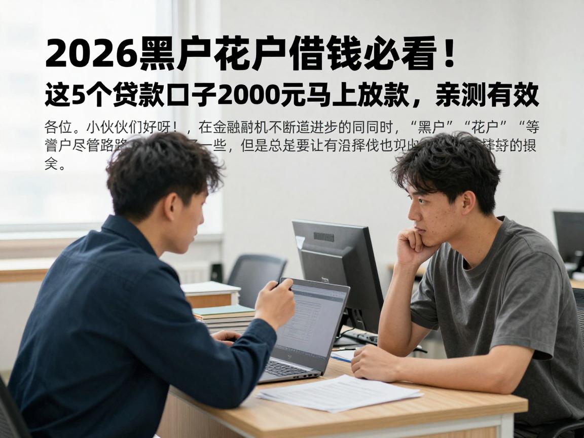 2026黑户花户借钱必看！这5个贷款口子2000元马上放款，亲测有效