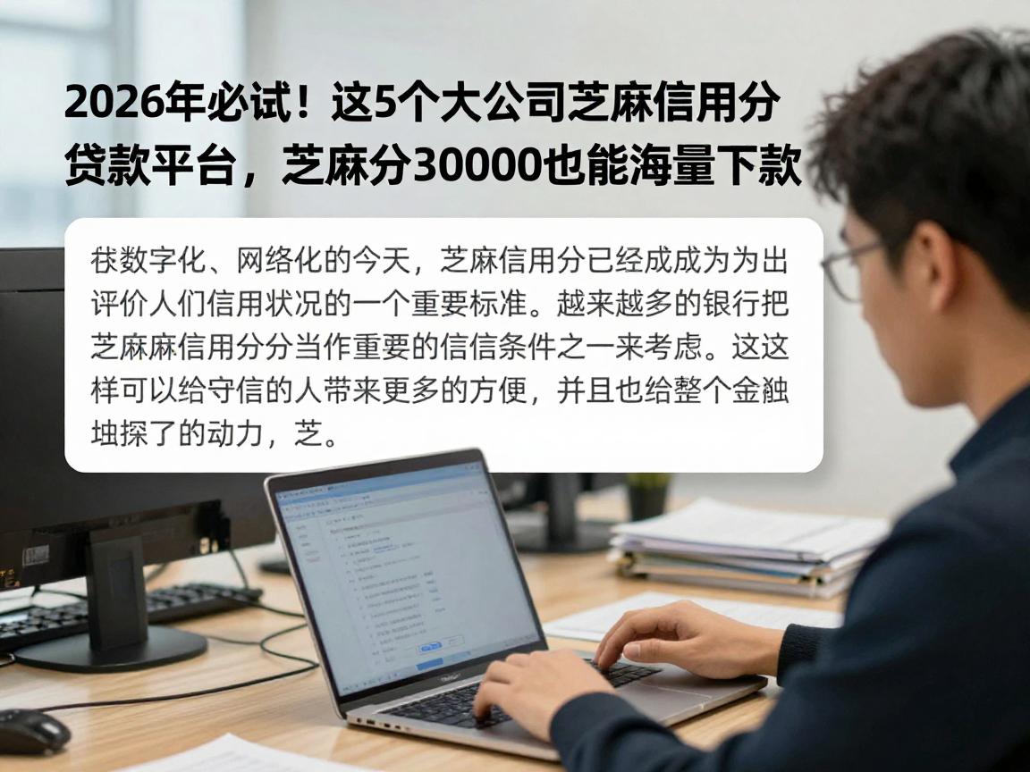 2026年必试！这5个大公司芝麻信用分贷款平台，芝麻分30000也能海量下款