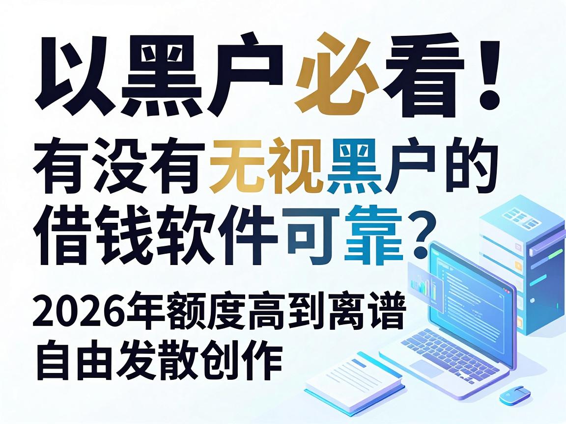 黑户必看！有没有无视黑户的借钱软件可靠？这5个要求不高，2026年额度高到离谱