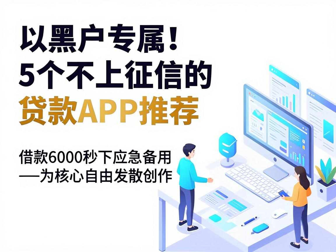 黑户专属！5个不上征信的贷款APP推荐，借款6000秒下应急备用