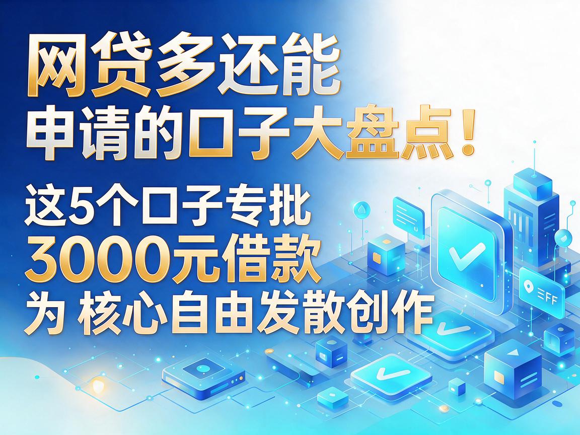 网贷多还能申请的口子大盘点！这5个口子专批3000元借款