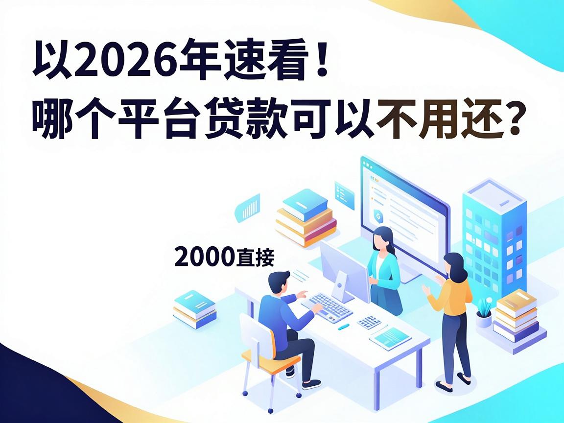 2026年速看！哪个平台贷款可以不用还？深扒五个借款2000直接无视征信的口子