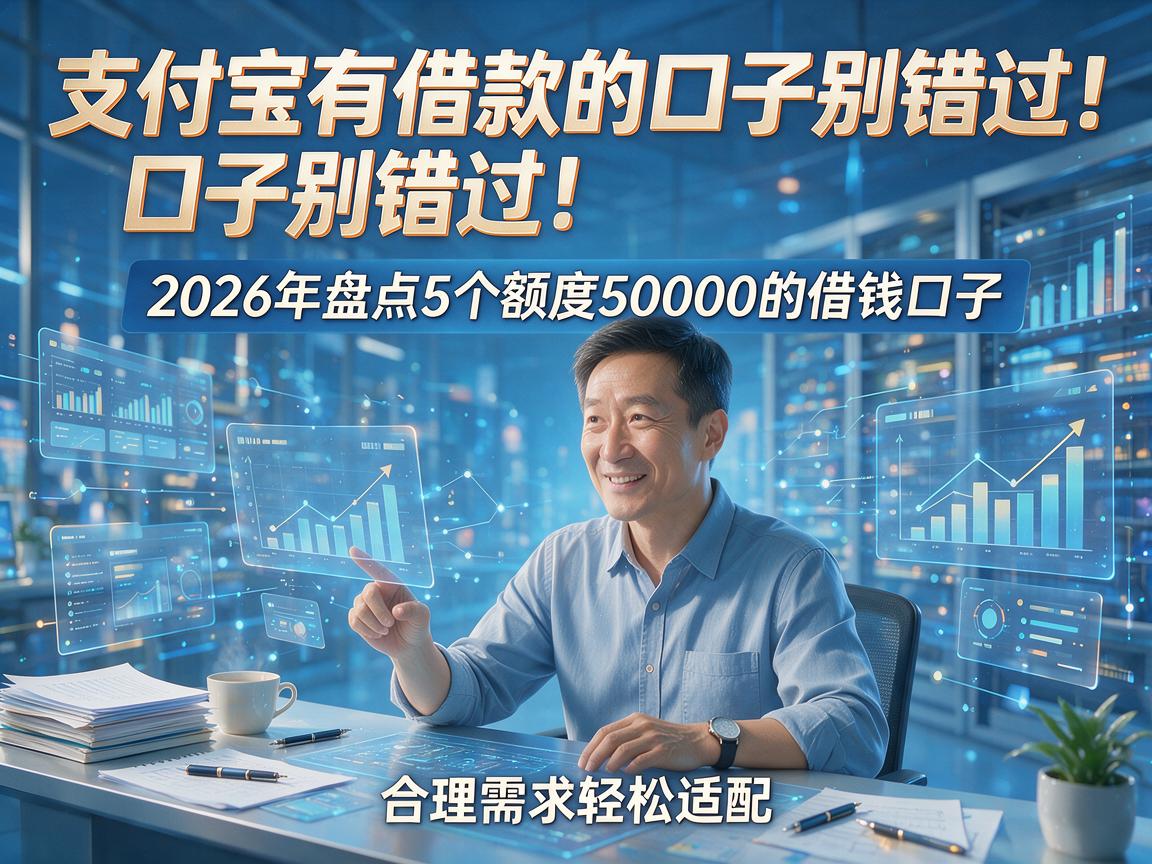 支付宝有借款的口子别错过！2026年盘点5个额度50000的借钱口子，合理需求轻松适配