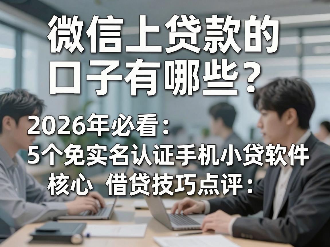 微信上贷款的口子有哪些？2026年必看：5个免实名认证手机小贷软件核心借贷技巧点评