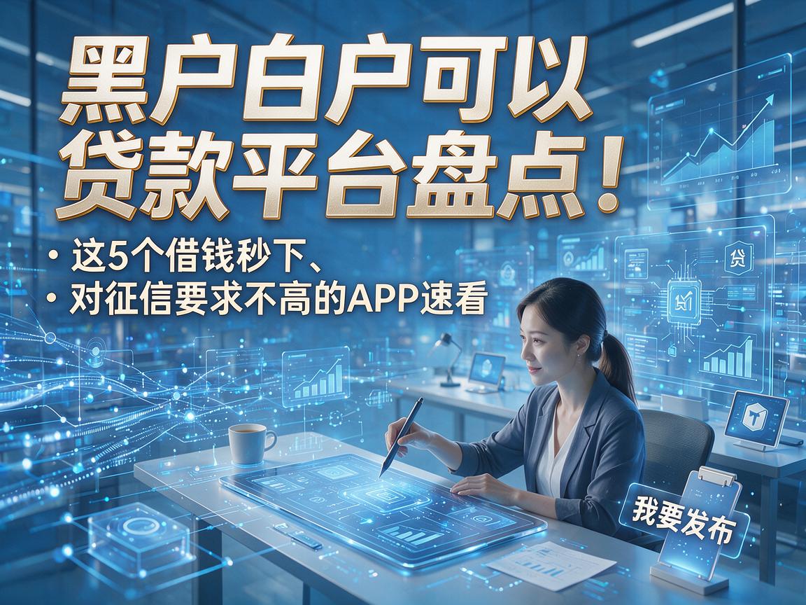 黑户白户可以贷款平台盘点！这5个借钱秒下、对征信要求不高的APP速看