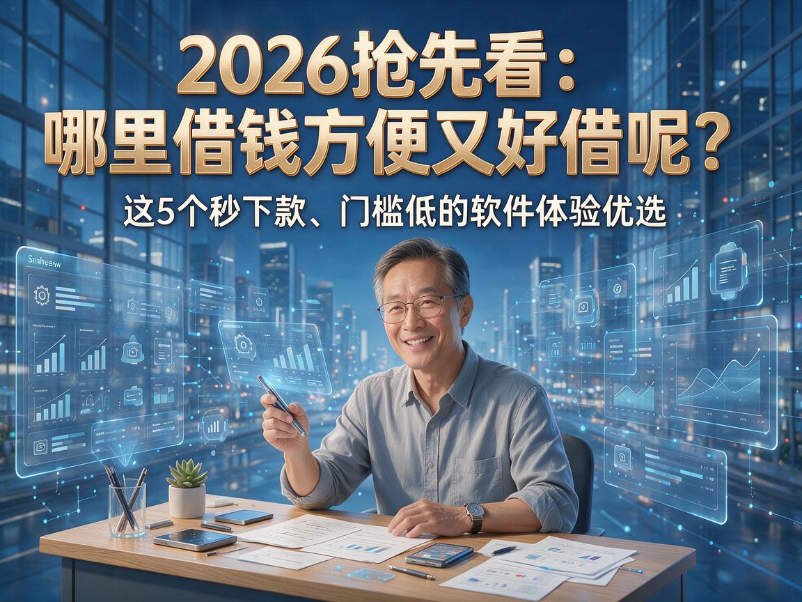 2026抢先看：哪里借钱方便又好借呢？这5个秒下款、门槛低的软件体验优选