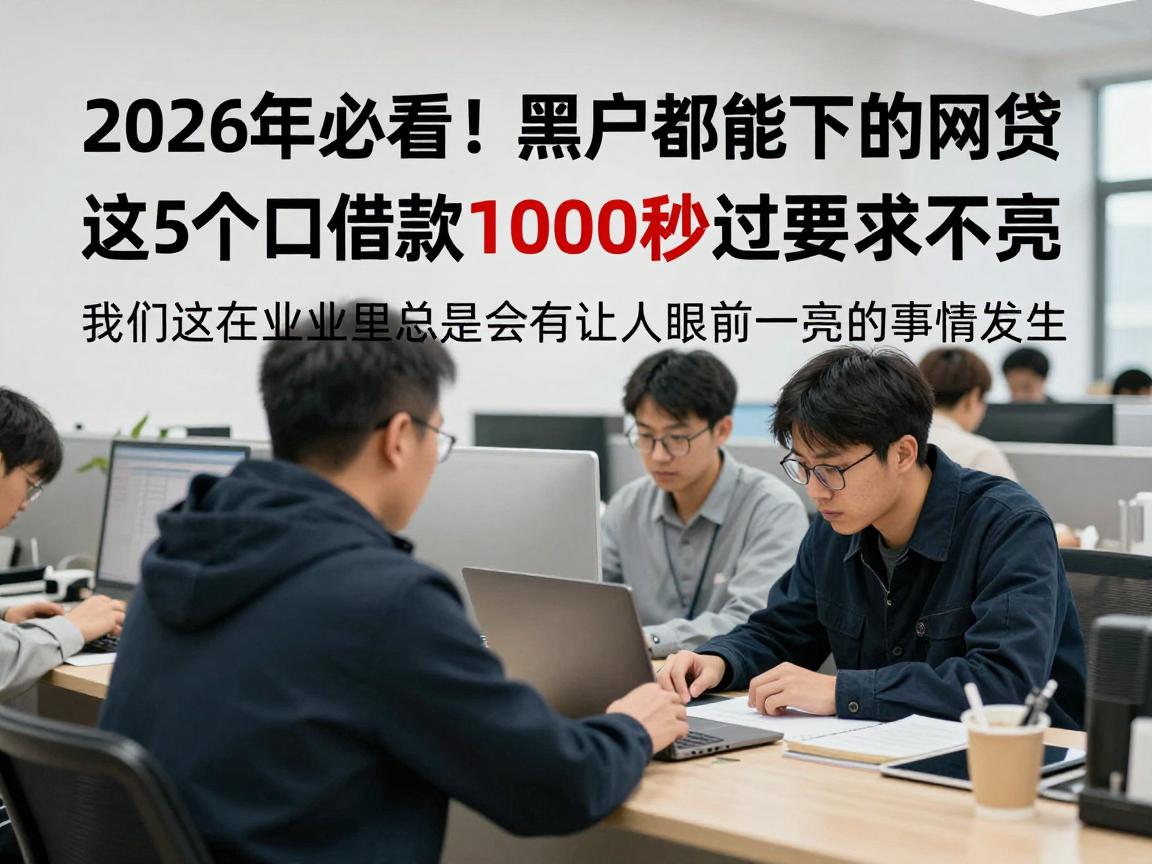 2026年必看！黑户都能下来的网贷精选这5个口子，闪电借款1000秒过要求不高！
