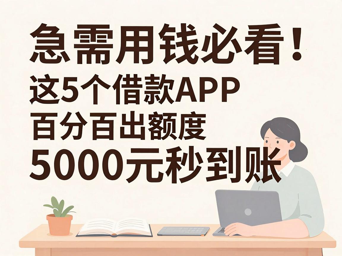 急需用钱必看！这5个借款APP百分百出额度，5000元秒到账