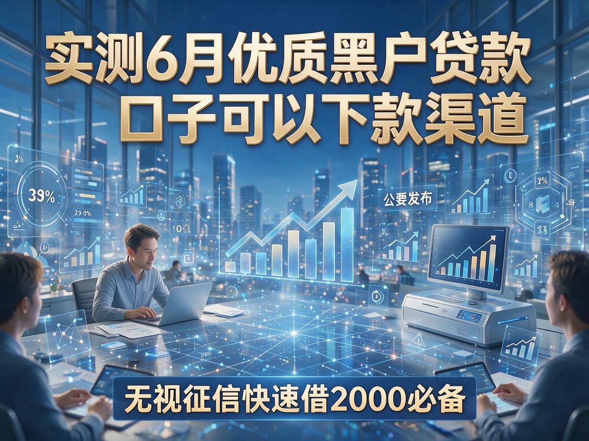 实测6月优质黑户贷款口子可以下款渠道，无视征信快速借2000必备