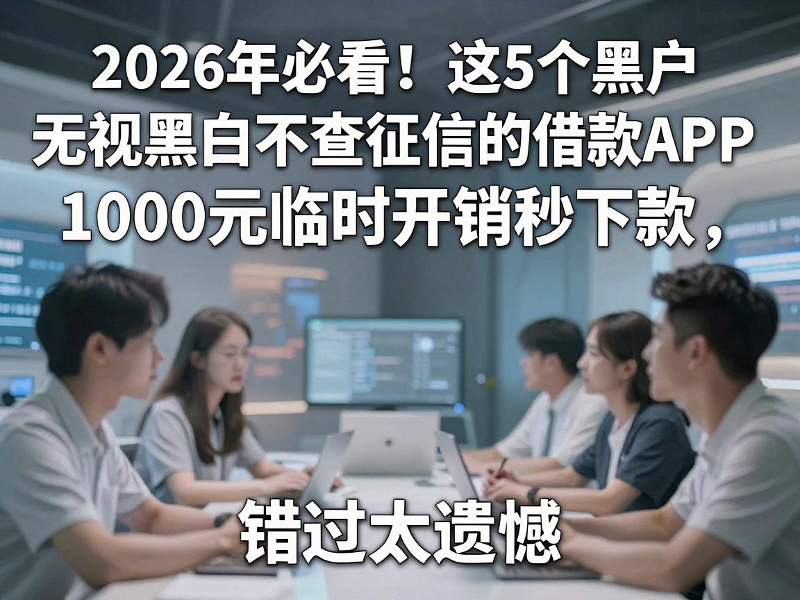 2026年必看！这5个黑户无视黑白不查征信的借款APP，1000元临时开销秒下款，错过太遗憾！