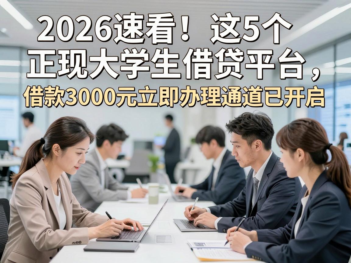 2026速看！这5个正规大学生借贷平台，借款3000元立即办理通道已开启
