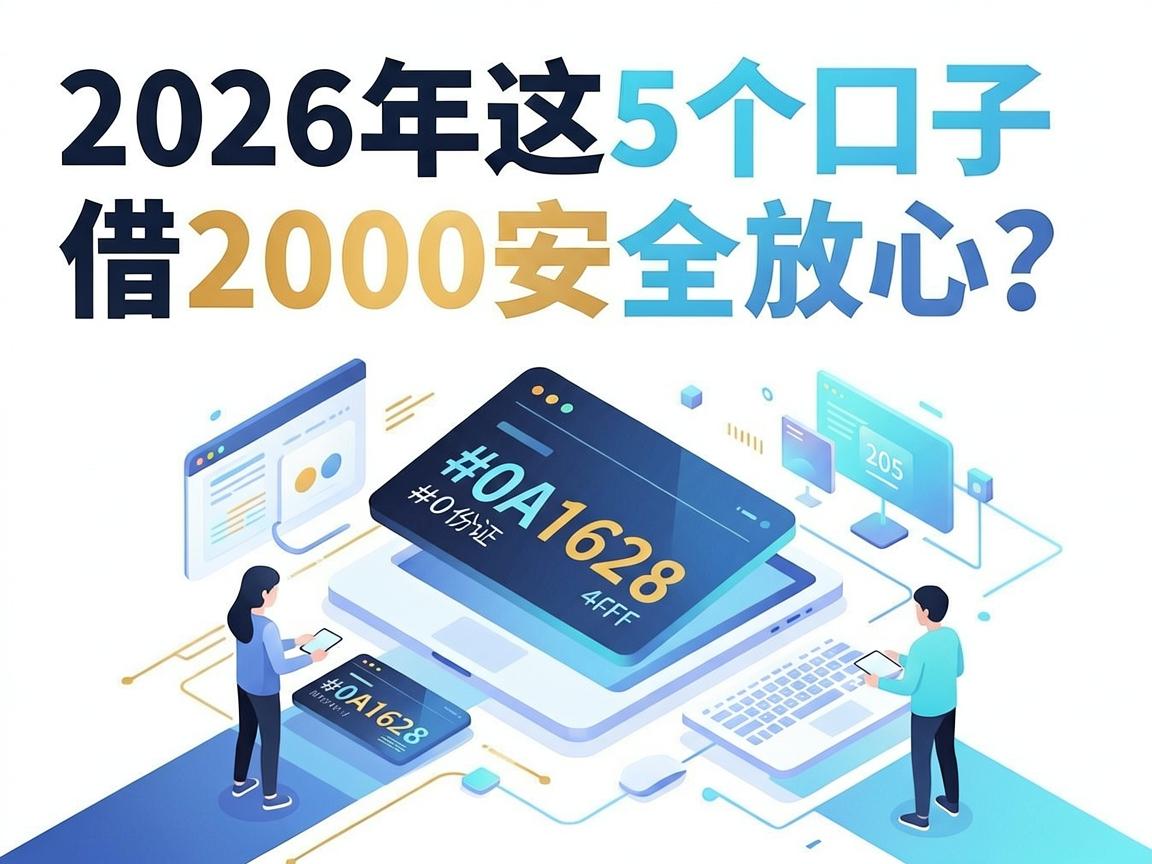 黑户凭个人身份证也能小额贷款？2026年这5个口子借2000安全放心