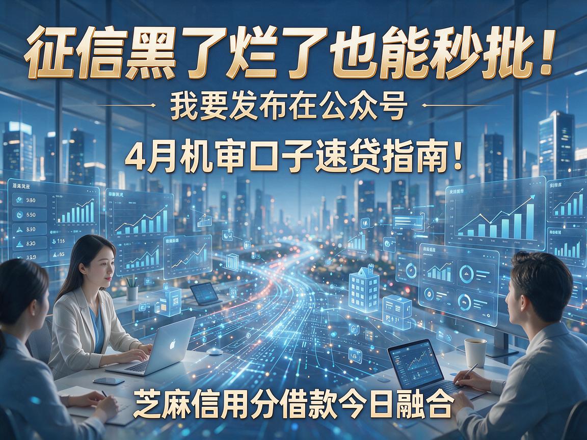 征信黑了烂了也能秒批！4月机审口子速贷指南：芝麻信用分借款今日融合
