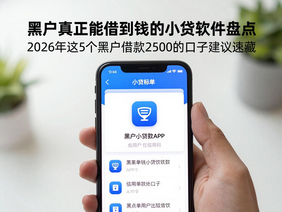 黑户真正能借到钱的小贷软件盘点！2026年这5个黑户借款2500的口子建议速藏