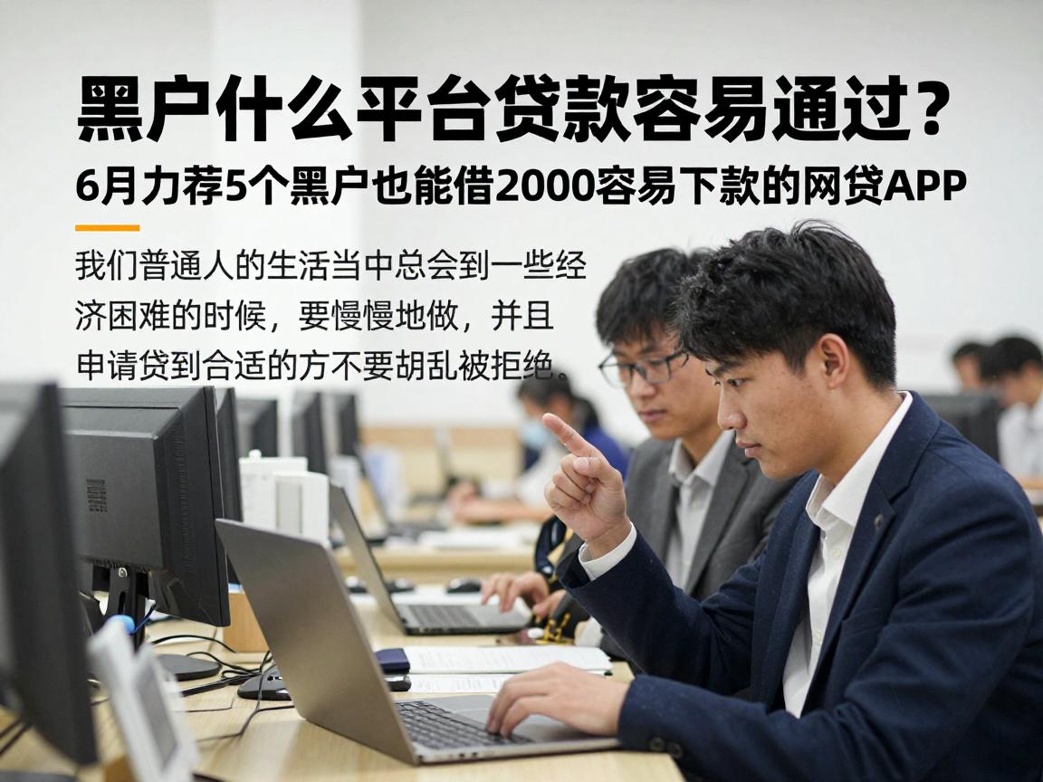 黑户什么平台贷款容易通过？6月力荐5个黑户也能借2000容易下款的网贷APP